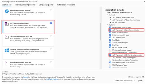 Install .NET Framework for developers .